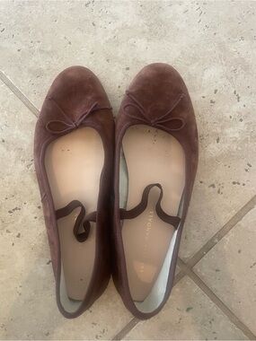 Loeffler Randall Brown Suede Ballet Flats